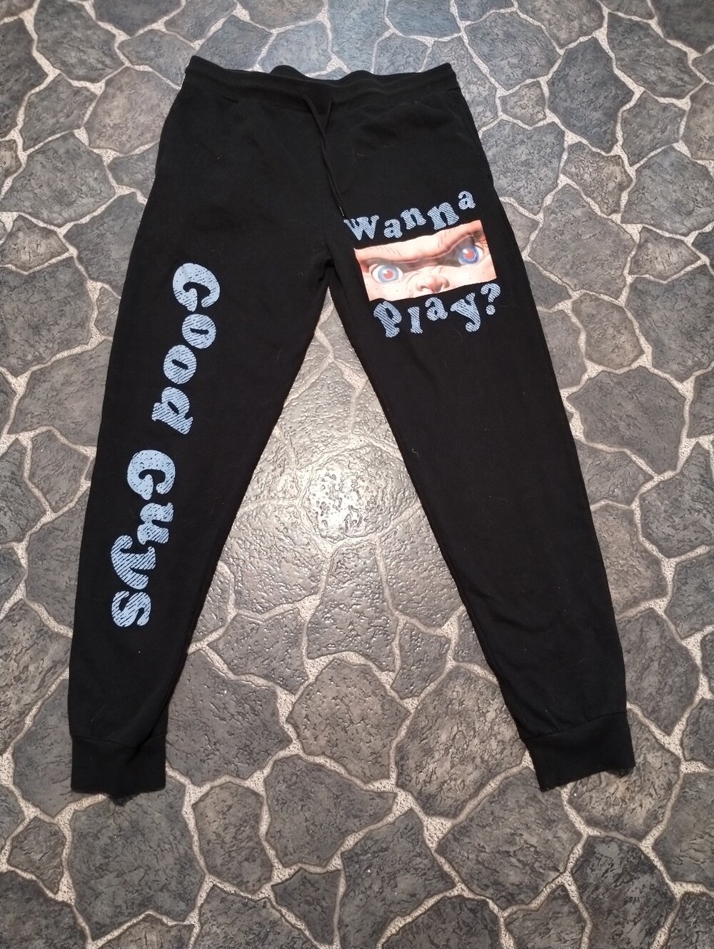 Chucky Good Guy Child's play men's graphic sweatpants Size L